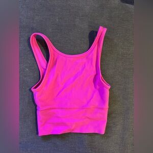 lululemon athletica Pink Ribbed Crop Tank